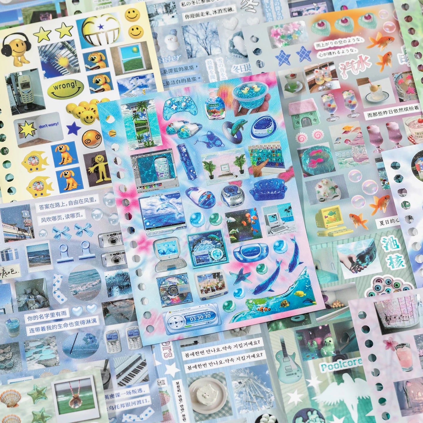 30Pcs Cute Die-Cut Sticker Book - Aesthetic DIY Scrapbook, Phone Case & Stationery Decoration Supplies