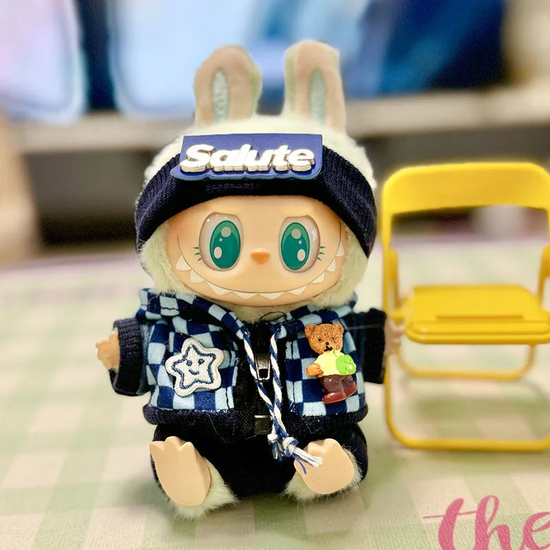 13 Styles Cute Mini Plush Doll Clothes - Outfit Accessories for Kpop Exo Labubu II Idol Dolls, Jumpsuits & Party Clothing