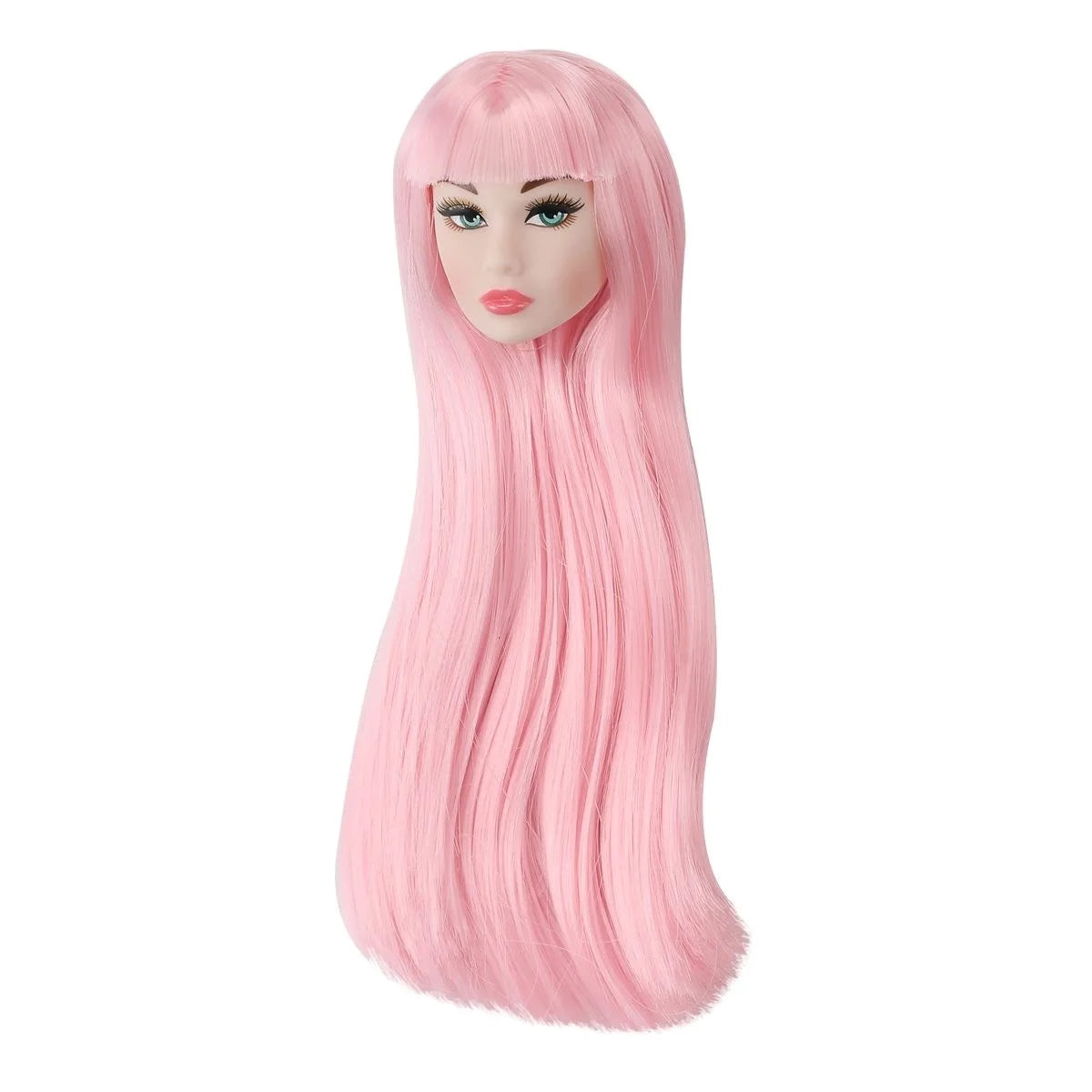 1/6 Supermodel Doll with Movable Joints – Flat Bangs Straight Hair Body & Head Accessories (White/Normal/Black Skin)