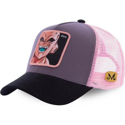 Dragon Ball Son Goku Trucker Cap - Embroidered Adjustable Mesh Sun Visor Hat for Men Summer Travel