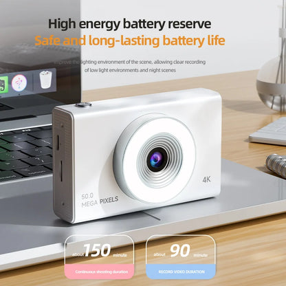 Xiaomi 4K Digital Camera – 50MP Autofocus Portable Retro Camera, CCD Travel & Student Camera