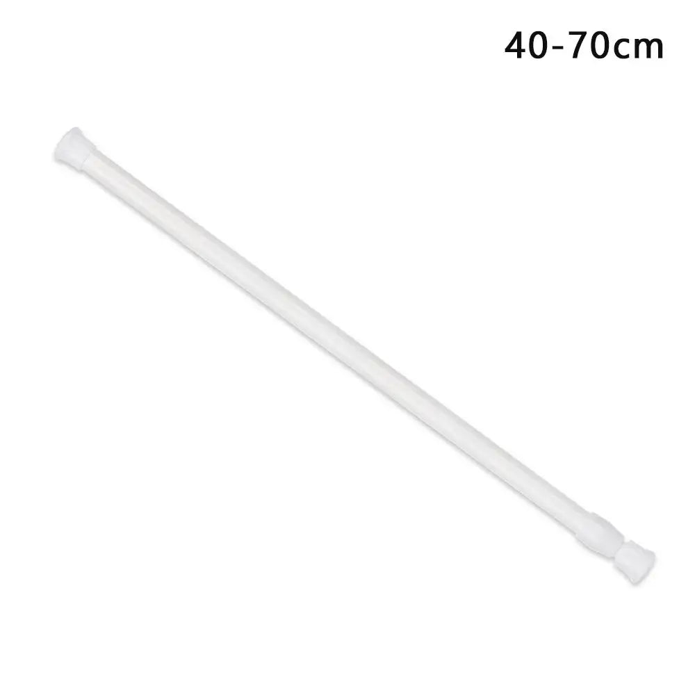 18-110cm Adjustable Telescopic Curtain Rod – Spring-Loaded Extendable Hanging Pole for Home & Bathroom