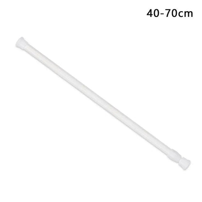18-110cm Adjustable Telescopic Curtain Rod – Spring-Loaded Extendable Hanging Pole for Home & Bathroom