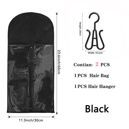 Extra Long Wig Storage Bag | Hair Extension Storage with Hanger for Wigs, Hairpieces & Extensions