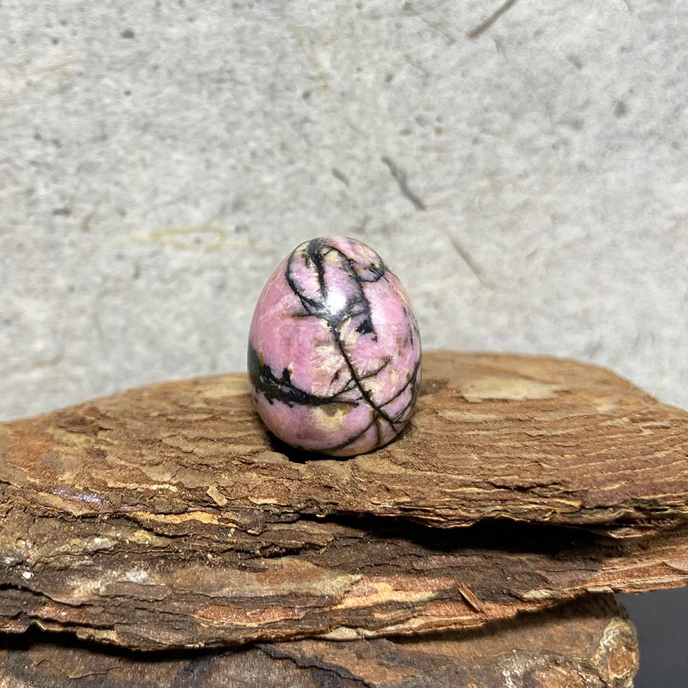 EG1-7 Mini Natural Stone Egg - Polished Meditation Fidget Stone for Stress Relief, Desk Decor, and Gifts
