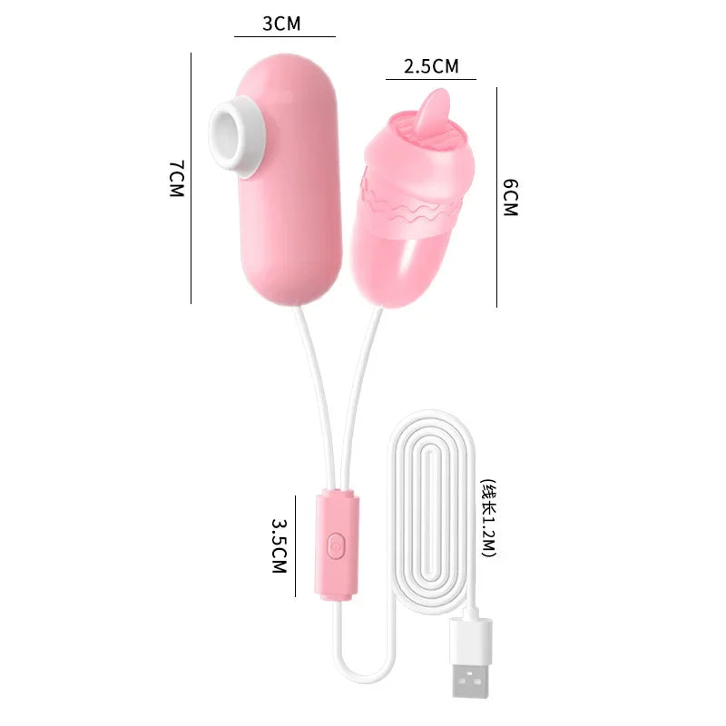 USB Rechargeable Dual-Stimulation Vibrator - Compact Intimate Massager for Adult Women with Clitoral Suction and Vibration Functions