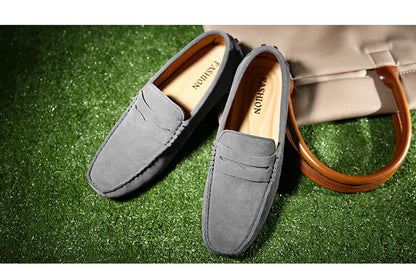 Men's High-Quality Leather Loafers – Casual Moccasins Slip-On Flats, Fashion Driving Shoes, Size 38-49