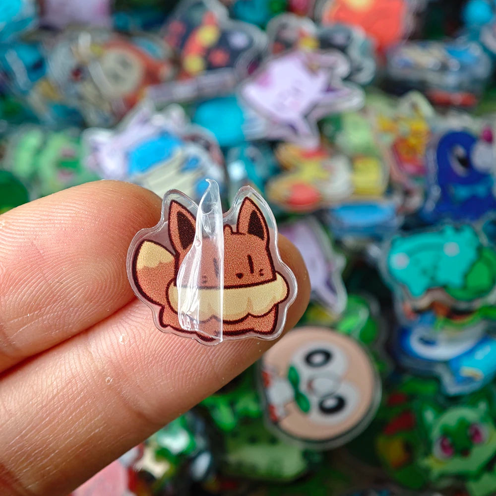 50PCS Pokémon Resin DIY Accessories - Cute Kawaii Phone Case Charms, Decorative Patches & Craft Embellishments