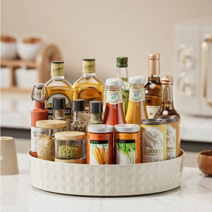Rotating Spice Rack Organizer - Space-Saving Kitchen & Cosmetics Storage for Apartments and Dorms
