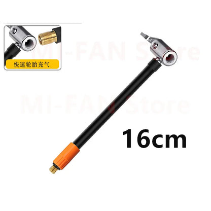 M6 Thread-Locking Air Chuck - Fine-Thread Tire Valve Connector with Air Tube for Integrated Air Pumps