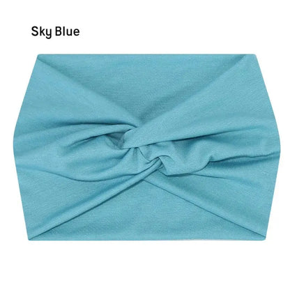 Wide Elastic Headband for Women – Yoga, Pilates, Running & Cycling Sweatband Hairband Turban Makeup Hair Hoop