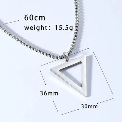 New Black Pillar Necklace for Men & Women, Trendy Stainless Steel 3D Bar Chain, Party Jewelry & Couple Gifts