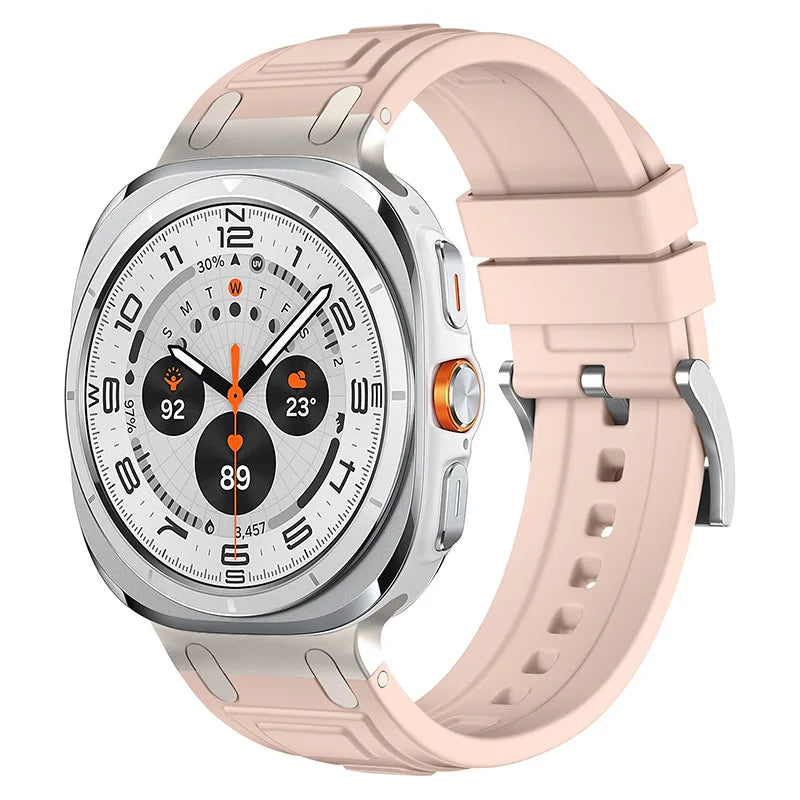 Soft Silicone Loop Strap for Samsung Galaxy Watch Ultra 47mm — Men’s Sports Band with No-Gap Curved End Bracelet