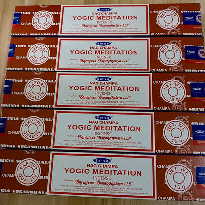 5 Box NAG Champa Satya Incense Collection – Handmade Sticks with Refreshing Medicinal Aromas for Home Fragrances
