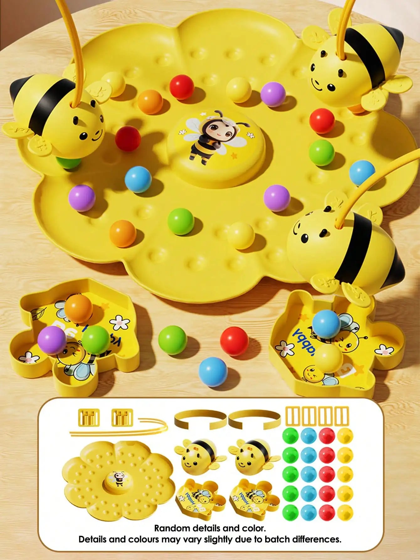 Little Bumblebee Multifunctional Board Game — Educational Puzzle & Fishing Toy, Interactive Family Game for Kids, Christmas Gift