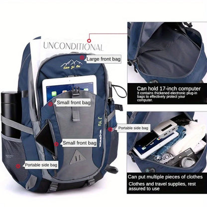 New 40L Outdoor Hiking Backpack – Men’s & Women’s Sports Shoulder Bag for Leisure & Travel, Large Capacity