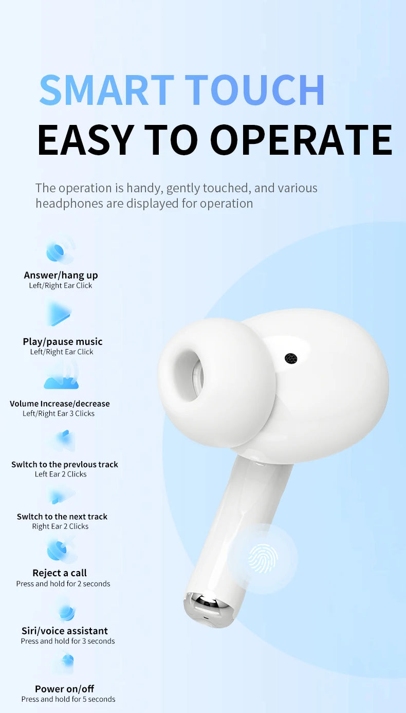 GUJIU A7 2024 Pro TWS Wireless Earbuds – In-Ear Headphones Pods Pro 2 for iOS & Android