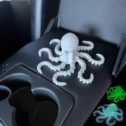 3D Printed Flexible Octopus Fidget Toy - Movable Joint Ocean Animal Desk Ornament and Kids Gift Decor