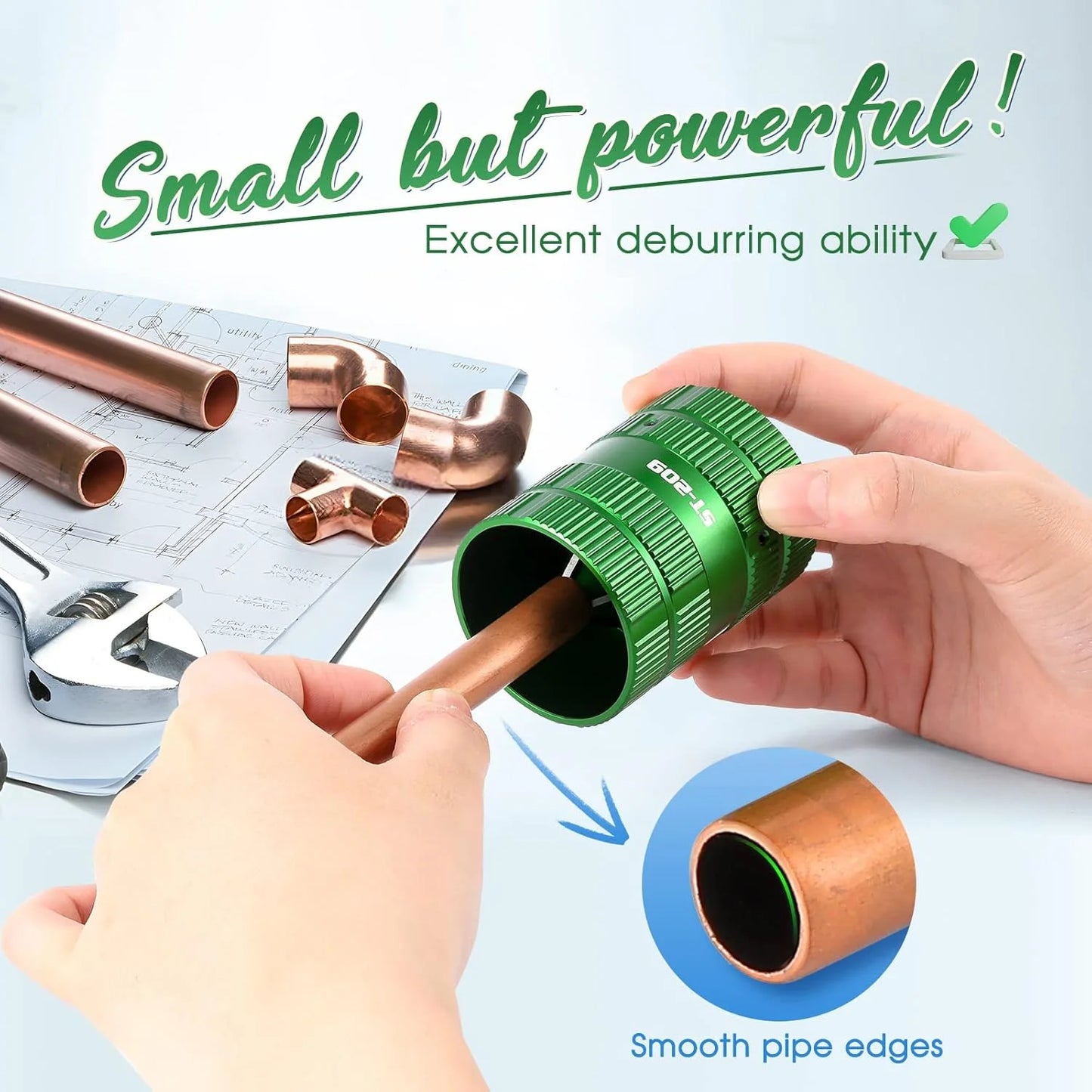 Pipe Reamer & Deburring Tool – Cleaner for Copper, PVC, and Tubing Pipes