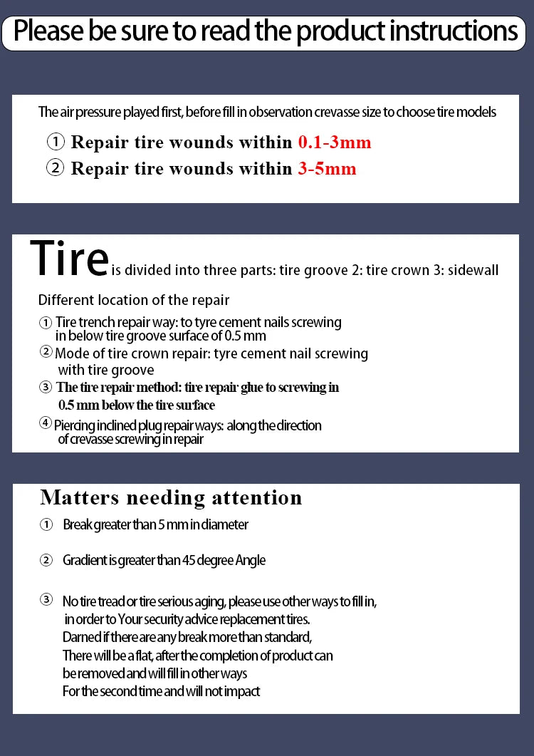 10/30PCS Car & Motorcycle Tyre Repair Nail Set – Universal Rubber Puncture Repair Tool for Truck, Scooter & Bike Tires