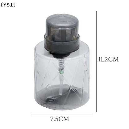 Refillable Lockable Pump Dispenser Bottle - Empty Press Container for Nail Cleaner, Makeup Remover & Personal Care