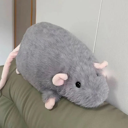 Cute Mouse Plush Doll 35/50cm - Cartoon Flower Branch Rat Stuffed Animal Birthday Gift