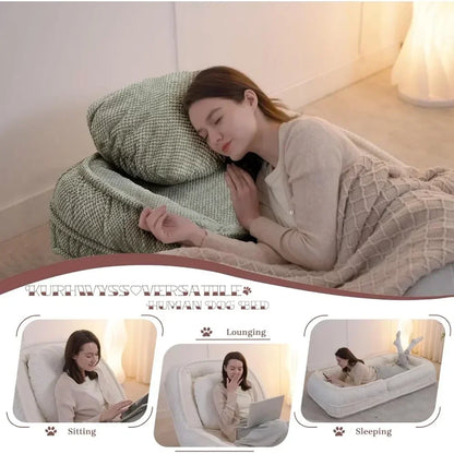 Bean Bag Chair – Convertible Sofa Bed for Adults & Pets, 5 Adjustable Positions, Lounge Chair for Bedroom & Living Room