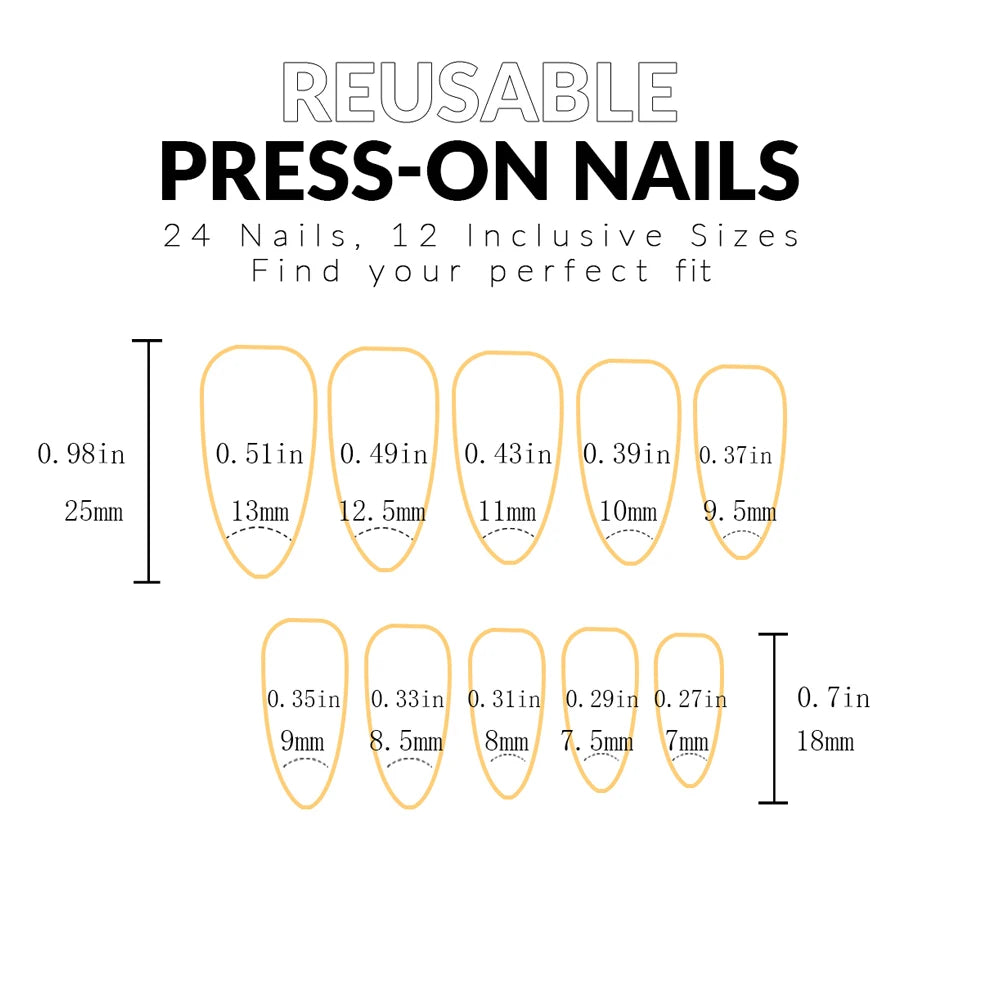 ARTAUG 24PCS Medium Stiletto Pink Press On Nails – Full Cover Fake Nails with Love Design, Handmade Nail Set