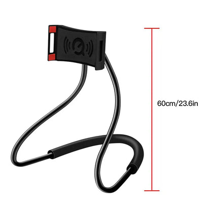 STONEGO Extendable Neck Hanging Selfie Stick Holder - Universal Mobile Phone Rack with 360° Rotating Mount for Hands-Free Convenience