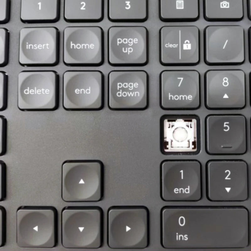 Logitech Craft MX Keys S Keyboard Replacement - Black & Gray Keycap and Hinge Repair Parts