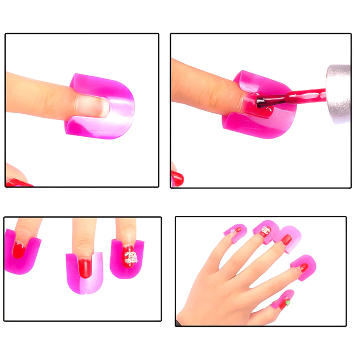 26Pcs Nail Care Beauty Model Anti-Nail Clip - Polish Spill-Proof Glue Overflow Art Tool Accessories for Women