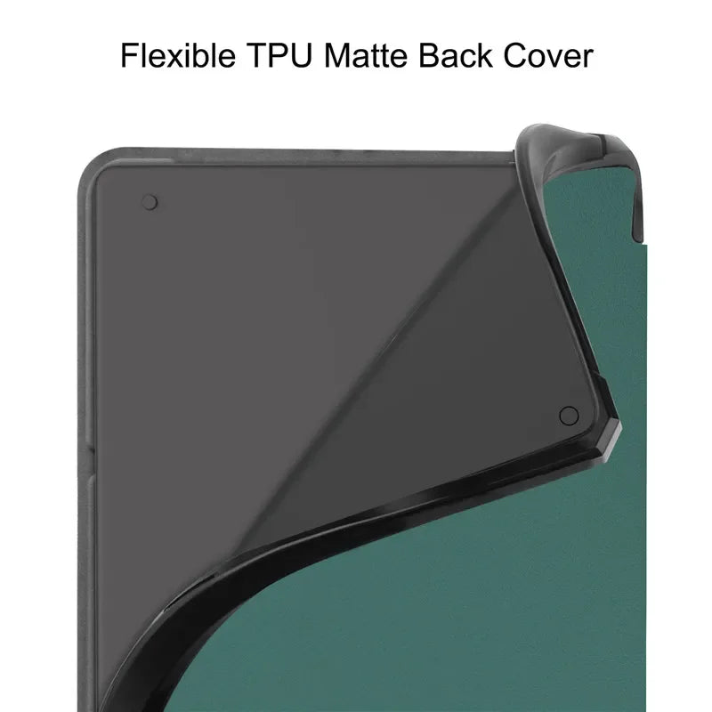 Kindle Scribe 2024 10.2″ Case — PU Leather Multi-Folding Stand with Smart Auto Wake/Sleep and Pencil Holder Ebook Cover