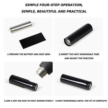 18650 PVC Heat Shrink Wrap Tubing – Pre-Cut Insulated Battery Sleeves (20/50/100pcs) Protective Shrink Film Cases