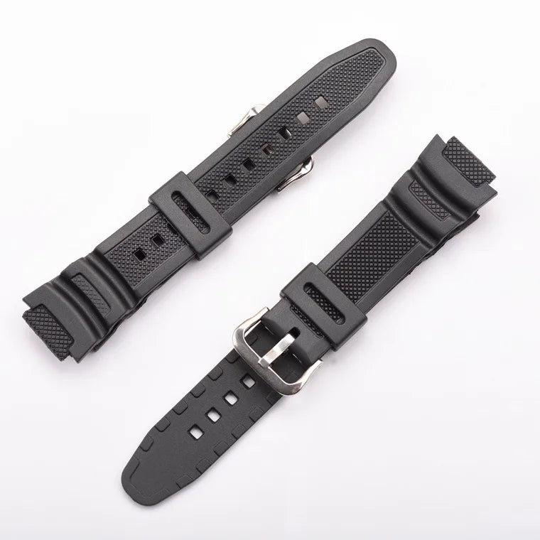 18mm Silicone Watch Strap for Casio G-Shock - Replacement Rubber Band for AE-1000W, AQ-S810W, SGW-400H, W-735H and Compatible Models