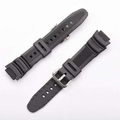 18mm Silicone Watch Strap for Casio G-Shock - Replacement Rubber Band for AE-1000W, AQ-S810W, SGW-400H, W-735H and Compatible Models