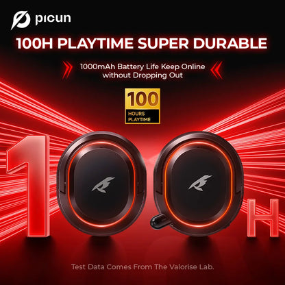 Picun G2 Wireless Gaming Headset – 2.4G & Bluetooth, 5ms Low Latency, 7.1 Surround Sound, ENC Mic for PC, PS4, PS5, Switch & Phone