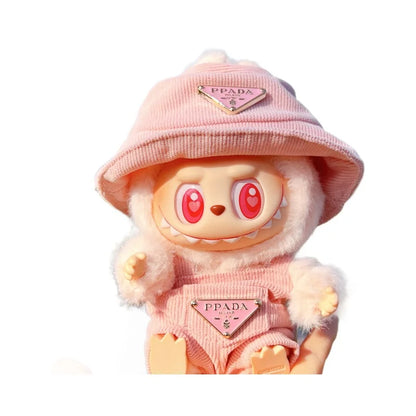 New Corduroy Doll Clothing Set for 17cm Labubu – Hat, Clothes & Shoes | DIY Accessories & Party Toy Gifts