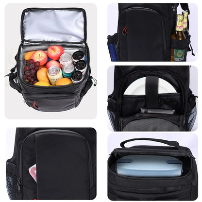 Large Capacity Insulated Cooler Backpack – Leakproof Picnic & Camping Thermal Lunch Bag with Bottle Opener for Hiking and Outdoor Travel