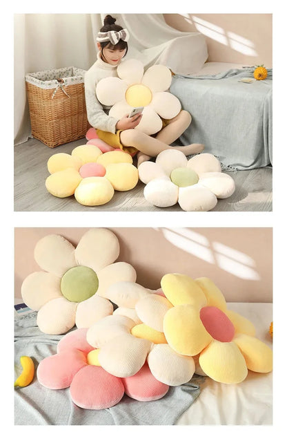 6 Styles Sunflower Pillow – Cute Daisy Cushions with Petals, 40cm, Perfect Birthday Gifts & Home Décor for Bedroom & Office