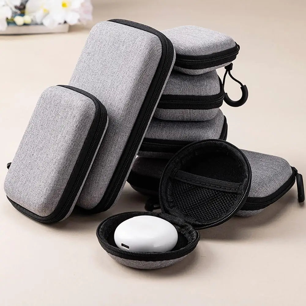 Mini EVA Storage Bag — Zipper Carrying Pouch for AirPods, Earphones, Phone, Charging Cables & Digital Accessories