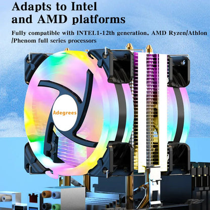 CPU Air Cooler X79/X99 — 3-Pin/4-Pin PWM Fan for Intel LGA 1366/1151/1155/1200/1700/2011 & AMD AM3/AM4/AM5