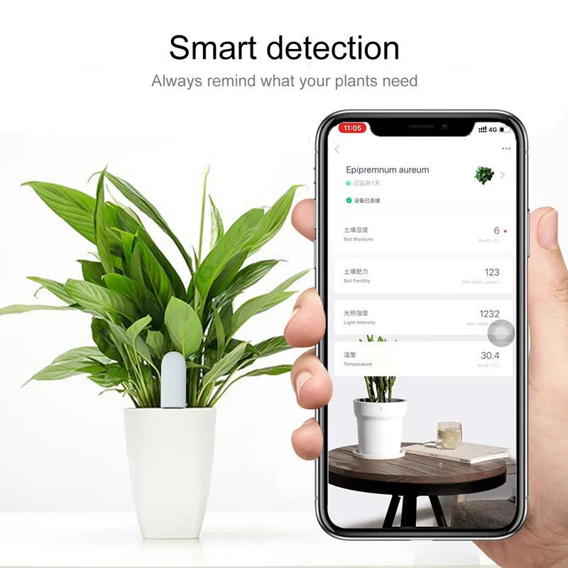 HHCC Smart Flower & Flora Monitor - Garden Care Plant Soil Water Fertility Sensor for Xiaomi Mijia