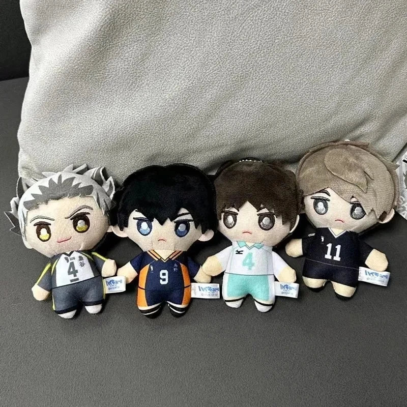 10cm Mini Haikyuu Plush Keychain – Hinata, Kageyama, Nishinoya Volleyball Stuffed Doll Toy Gift