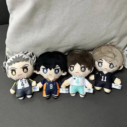 10cm Mini Haikyuu Plush Keychain – Hinata, Kageyama, Nishinoya Volleyball Stuffed Doll Toy Gift