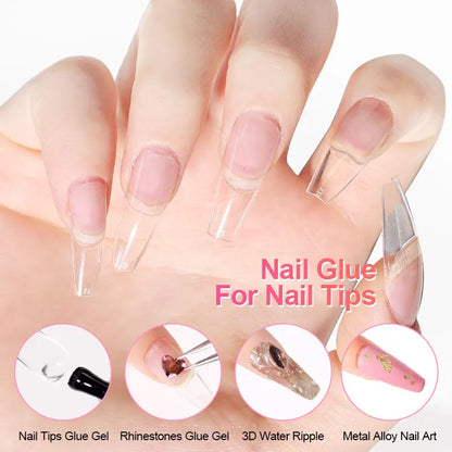 Limegirl 7.5ml UV Nail Glue Gel – Strong Multi-Function Gel for False Nails, Manicure, Hybrid Gellac Polish