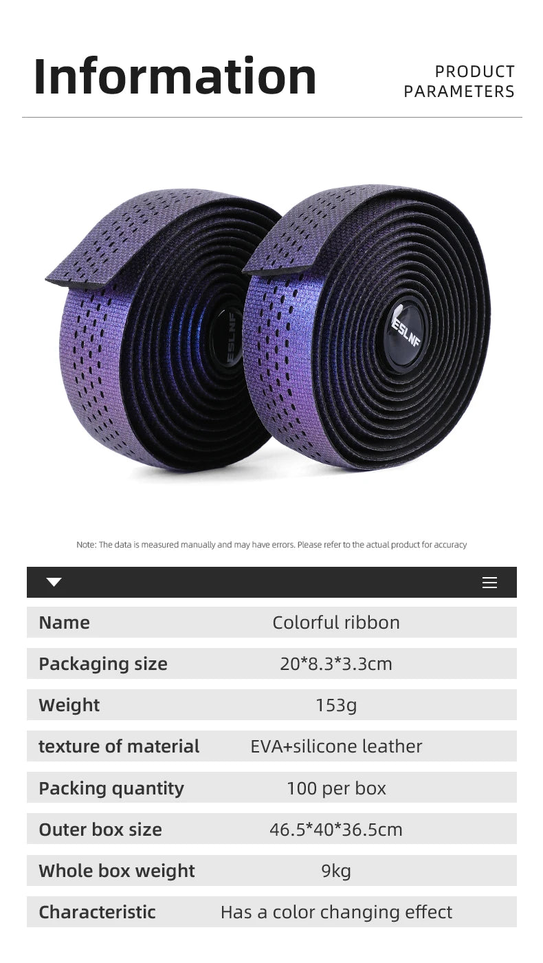 ESLNF Colorful Thickened Anti-Slip Handlebar Tape – Anti-Vibration Comfort Road Bike Bar Wrap
