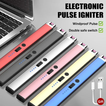 Electric Arc Plasma Lighter – USB Rechargeable Windproof Flameless Candle, Kitchen & Outdoor BBQ Ignition