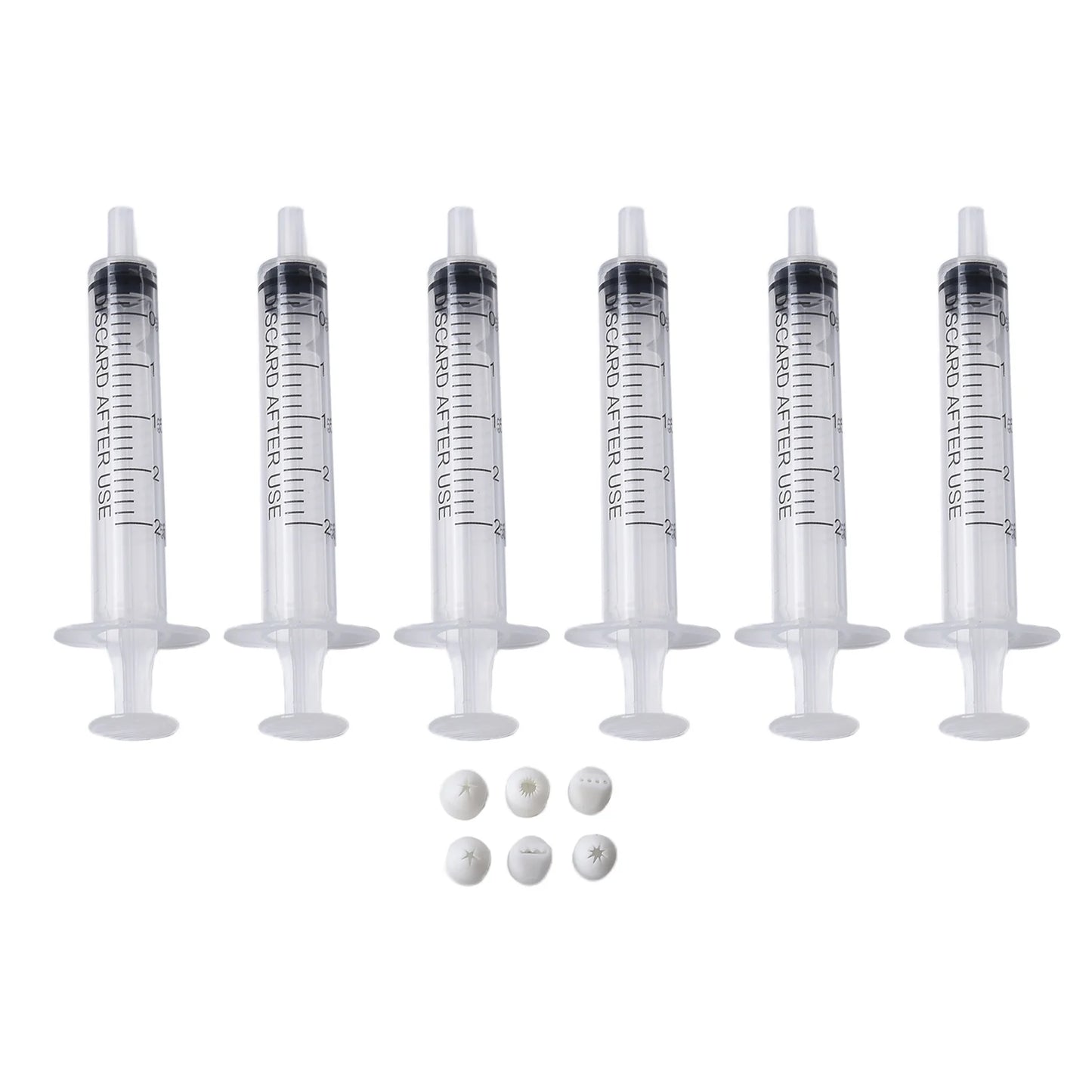 6pcs Mini Cake Dessert Food Nozzles Set - Press Clay Nozzles, Sharpener, Milk Cream Tools for Mini Clay Creations