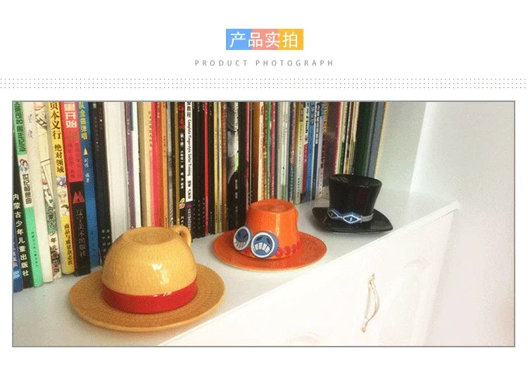 One Piece Mug – Creative Three Brothers Hat Shaped Coffee Cup, Anime Chopper, Ace & Sabo Ceramic Water Cup for Parties