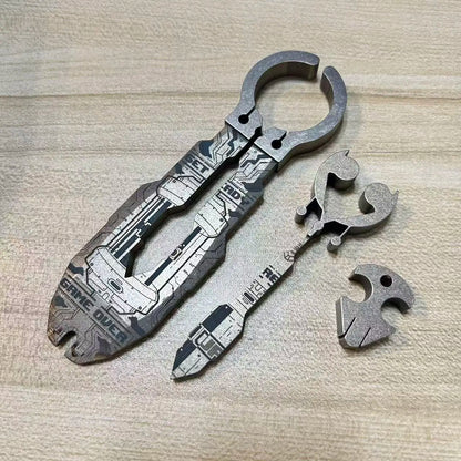 3-in-1 Titanium Alloy Tuning Fork - 143mm Multi-Function Crowbar, Bottle Opener & DIY Tool for Play and Collecting